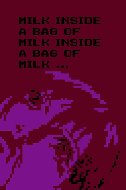 Milk inside a bag of milk inside a bag of milk's cover