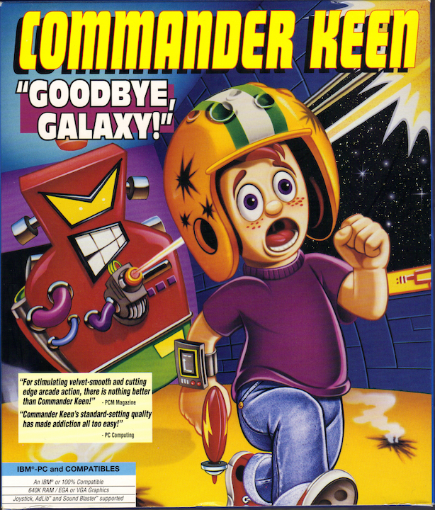Commander Keen in Goodbye, Galaxy!'s cover
