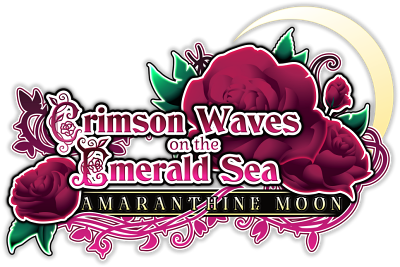 Crimson Waves on the Emerald Sea: Amaranthine Moon's logo
