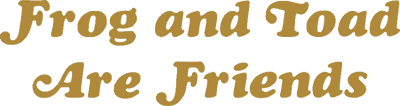 Frog and Toad Are Friends's cover