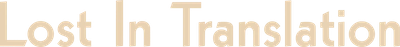 Lost in Translation (Movie)'s logo