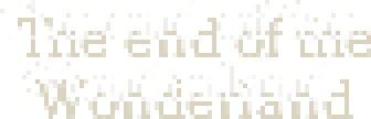 The End of the Wonderland's cover