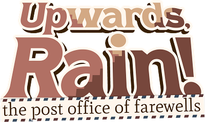 Upwards, Rain! The Post Office of Farewells's logo