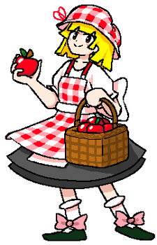 Image source: <a href="https://en.touhouwiki.net/wiki/Wonderful_Waking_World/Characters" title="External link" target="_blank">https://en.touhouwiki.net/wiki/Wonderful_Waking_World/Characters</a> Apple Girlington