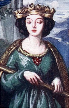 Image source: Dora Curtis' art for "Stories of King Arthur and the Round Table" Queen Morgan le Fay