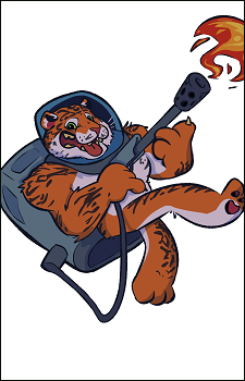 Space Tiger With Flamethrower