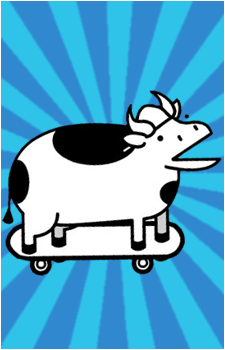 Skateboard Cow's image