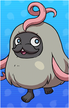 Image source: <a href="https://yokaiwatch.fandom.com/wiki/Snaggly" title="External link" target="_blank">https://yokaiwatch.fandom.com/wiki/Snaggly</a> Snaggly
