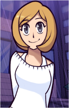 Image source: Game CG - sprite in wiki <a href="https://rejuvenation.wiki.gg/wiki/Melia/Gallery#/media/File:Melia1.png" title="External link" target="_blank">https://rejuvenation.wiki.gg/wiki/Melia/Gallery#/media/File:Melia1.png</a> Melia {PR}