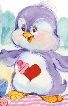 Cozy Heart Penguin